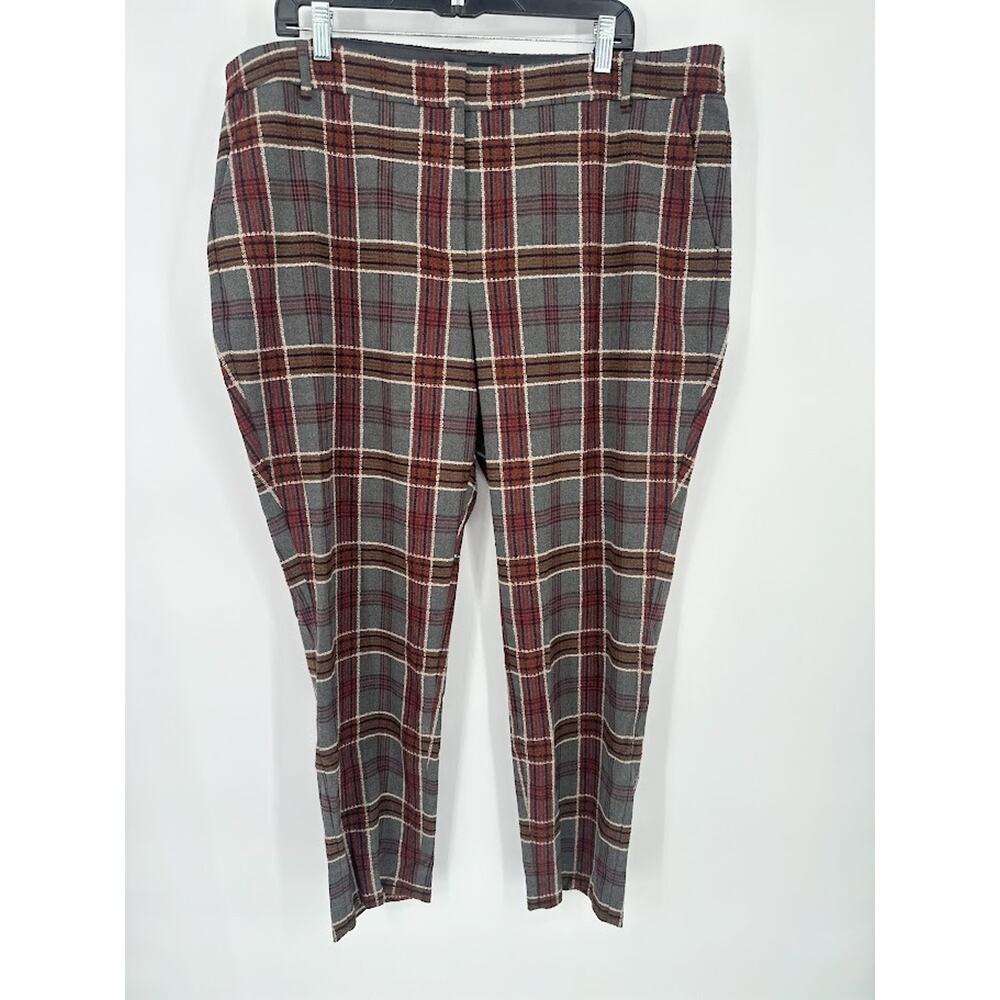 Express Columnist Ankle Pants Womens Size 18R‎ Plaid Pockets Mid Rise Preppy